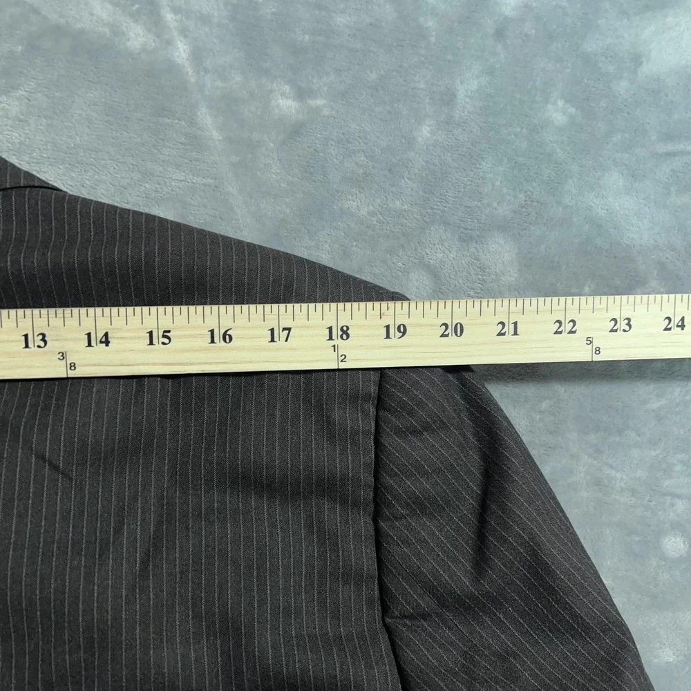 Brooks Brothers Regent Suit Jacket Mens 44R Gray Brown Striped Wool Blazer Italy
